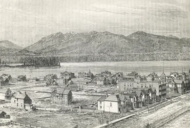 Ville de Vancouver, gravure, Canada