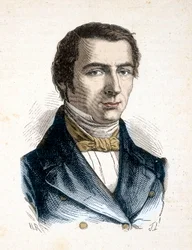 Claude Frédéric Bastiat théoricien libéral classique, économiste - Portrait de Frédéric Bastiat, économiste (1801 - 1850) - dans Les Contemporains, fin XIXe siècle