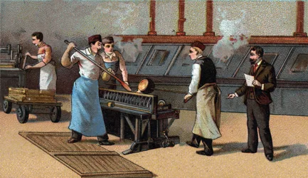 Fabrication de pièces de monnaie, lames d