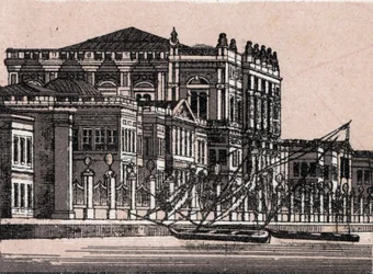 Constantinople, Turquie : vue du Palais Impérial à Dolma Baggsche. dans "Le monde illustre 168 vues" Non daté (fin du 19e siècle)