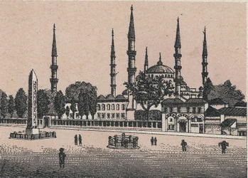Constantinople, Turquie : vue de la mosquée du Sultan Ahmed