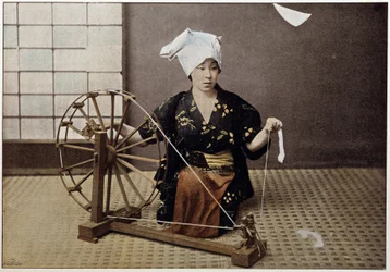 Machine à filer le coton au Japon, fin du 19e siècle