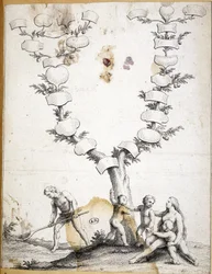 Couple avec enfants au pied d