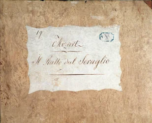 Couverture de la partition pour Die Entführung aus dem Serail, opéra de Mozart, version Lichtenthal (1838)
