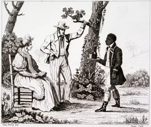 Créole de Martinique (domestique noire et un couple de Blancs) - dans « Picturesque France », T.III