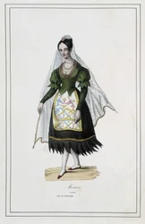 Dame de Mexico - dans "Les différents peuples de la terre" par le Père Paul Jonhanneaud, Librairie des Bons livres