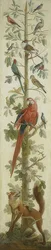 Représentation décorative avec des animaux. 1760-1800
