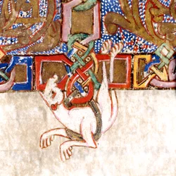 (détail) de la croix illuminée : f.108v du Bréviaire-Missel