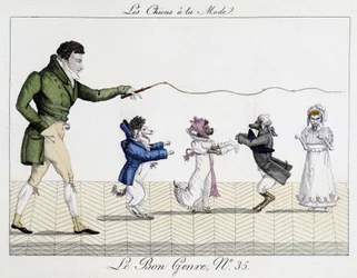 Dompteur de chiens - dans "Le Bon Genre", début 19e siècle