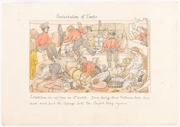 Embarquement des troupes, de Scènes de la vie dans un régiment d