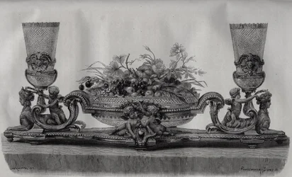 Surtout en cristal de la manufacture de Baccarat - gravure dans 