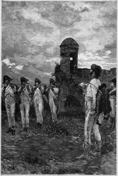 Exécution de Joachim Murat (1767-1815), Maréchal de France et Roi de Naples en 1815