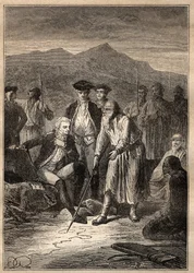 Expédition autour du monde (1785-1788) par Jean François Galaup de La Pérouse (1741-1788) : les marins débarquent sur l