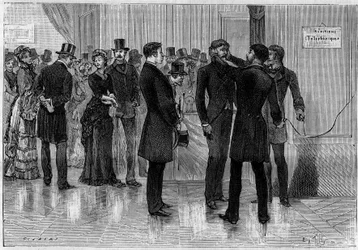 Expérience de transmissions téléphoniques sans récepteurs réalisée à la « Société de Physique » à Paris, le 16 avril