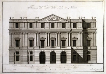 Façade du théâtre alla Scala à Milan.