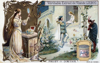 Faust de Goethe - Autocollant publicitaire Liebig