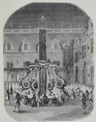 Fête de Louis XIV (fête dans la cour de marbre à Versailles)