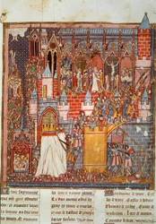 Première croisade : le siège et la prise de Jérusalem par les croisés menés par Godefroy de Bouillon en 1099