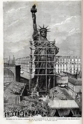 France, Paris, remise de la statue de la Liberté à l
