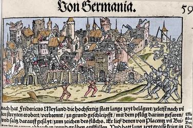 Frédéric Barberousse, empereur du Saint-Empire romain germanique, conquit et détruisit Milan en 1162.