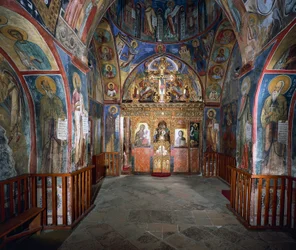 Murs fresqués (1192), Église Panayia Tou Araka (Église de Notre-Dame de Pois), Lagoudhera, Monts Troodos, Chypre