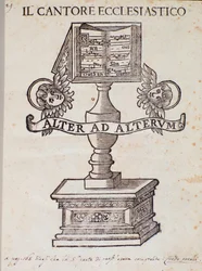 Frontispice de Il cantore ecclesiastico par Giuseppe Frezza dalle Grotte