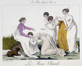 Jeu de la main chaude - dans "Le Bon Genre", n° 12, début du XIXe siècle
