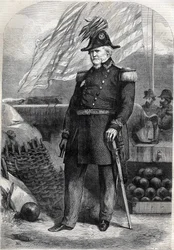 Général Winfield Scott (1786-1866). Gravure de 1860.