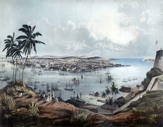 Vue générale de La Havane (Cuba) en 1850