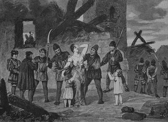 Guerre des paysans allemands (1524-1526) : Le Conseil à Hall avec ses armes