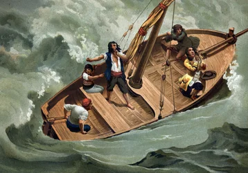 Gottfried Wilhelm von Leibniz (1646-1716), philosophe allemand et bateliers de l