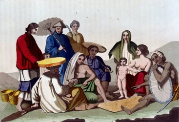 Groupe de Chinois. Bibliothèque des arts décoratifs de Paris Le costume ancien et moderne