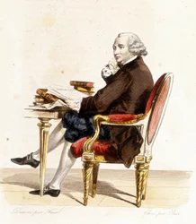 Guillaume-Chrétien de Lamoignon de Malesherbes (1721-1794). Homme politique français. Gravure de 1838
