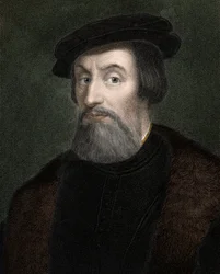 Hernando Cortés (1485-1547) conquérant espagnol du Mexique - gravure - 19ème siècle
