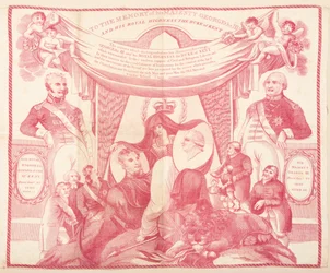 Mouchoir commémorant George III et Édouard, Duc de Kent