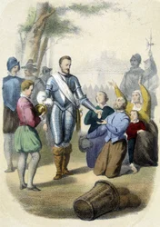Henri IV (1553 - 1610) au siège de Paris en 1594