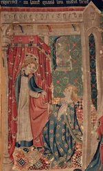 Histoire de Saint Piat et Saint Éleuthère, Scène 11 : Les tentations de Saint Éleuthère (détail)