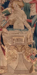 Histoire de Saint Piat et Saint Éleuthère, Scène 13 : Baptême de Blanda (détail)