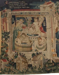 Histoire de Saint Piat et Saint Éleuthère, Scène 7 : Baptême des chrétiens exilés