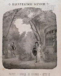 Illustration pour le deuxième acte de Faust par Charles Gounod