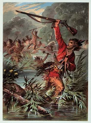 Illustration de "Leather Stockings" par F. Cooper