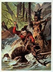 Illustration de "Leather Stockings" par F. Cooper