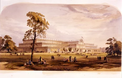 Révolution industrielle : vue du Crystal Palace, construit par Joseph Paxton pour l