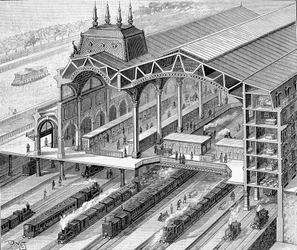 Vue intérieure de la nouvelle gare d