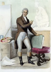 Jacques Louis David peintre et dessinateur français (1748-1825) dans éd. Mennechet, "Le Plutarque français"