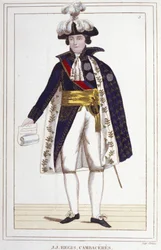 Jean Jacques Régis de Cambacérès (1753-1824), avocat et homme politique français. Gravure de 1830