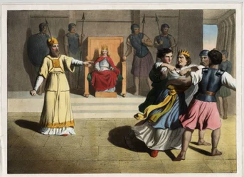Joas (Joachaz) chassé du trône et ordonna la mort de la reine Athalie avec l