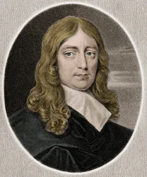 John Milton 1608-1674 - gravure - 19ème siècle