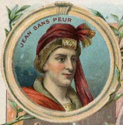 Jean sans Peur (1371-1419), duc de Bourgogne. Chromolithographie fin 19e siècle