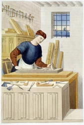 Menuiserie au XVIe siècle (gravure)